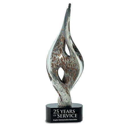 15" Spire Twist Art Glass