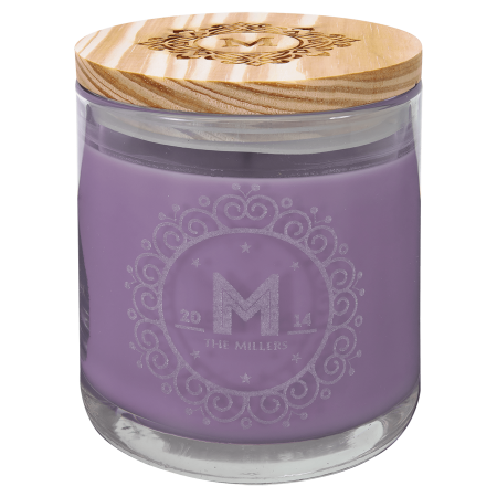 14 oz. Lavender Vanilla Candle in a Glass Holder with Wood Lid