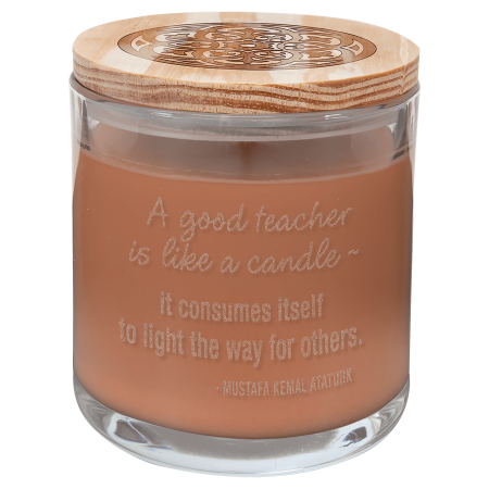 14 oz. Tropical Coconut Candle in a Glass Holder with Wood Lid