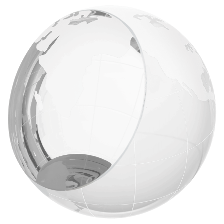 3" Crystal Globe Paperweight