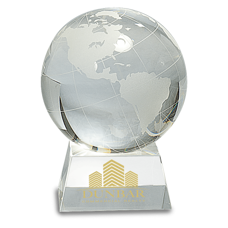 5 1/2" Crystal Globe on Clear Base