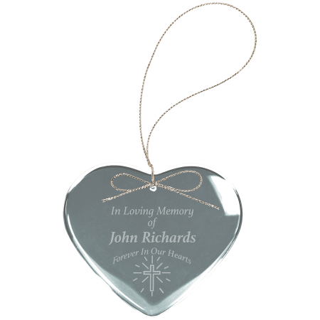 2 1/2" Crystal Heart Ornament