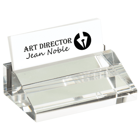 4" x 2 1/2" Crystal Business Card Holder