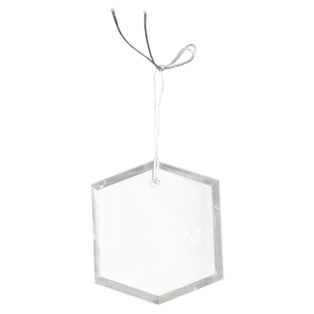 3" Crystal Hexagon Ornament