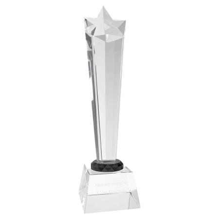 11 3/4" Crystal Rising Star with Base