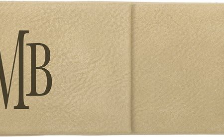 6 1/2" x 2" Laserable Leatherette Double Pen Case