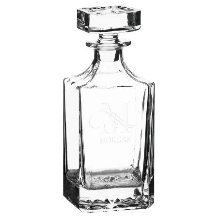 750ml Square Glass Decanter with Printed Gift Box