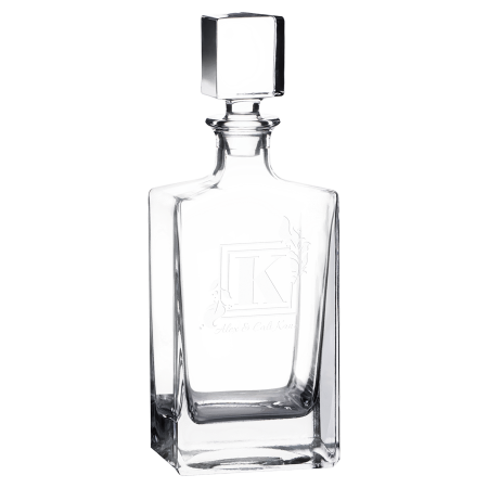 810ml Rectangle Glass Decanter with Printed Gift Box