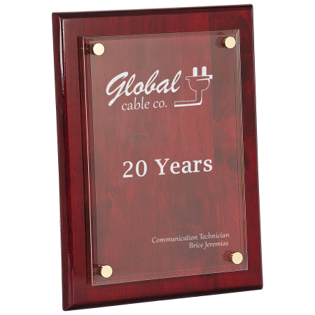 9" x 12" Piano Finish Floating Acrylic Plaque