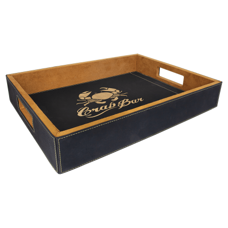 16" x 12" Laserable Leatherette Serving Tray
