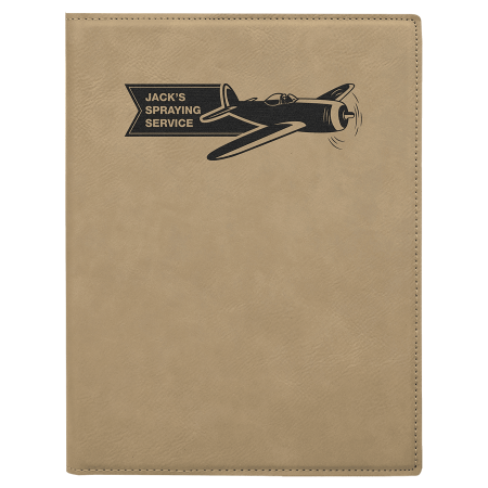 7" x 9" Laserable Leatherette Small Portfolio with Notepad