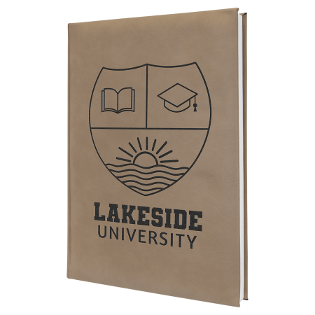 7" x 9 3/4" Laserable Leatherette Journal with Lined Notepad