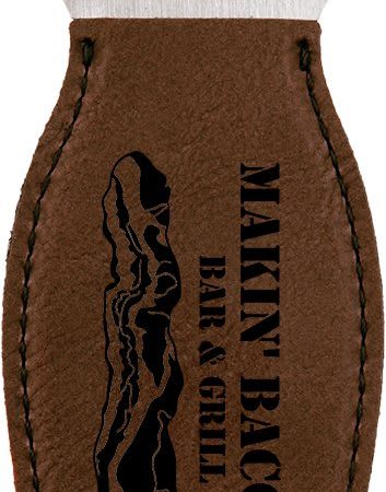 Laserable Leatherette Bottle Opener with Magnet