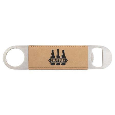 1 1/2" x 7" Laserable Leatherette Bottle Opener