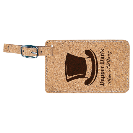 4 1/4" x 2 3/4" Cork Luggage Tag
