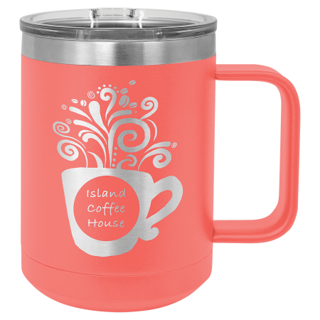 Polar Camel 15 oz. Coral Vacuum Insulated Mug with Slider Lid