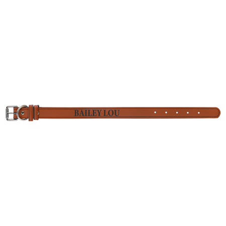 Small 15" x 3/4" Laserable Leatherette Dog Collar