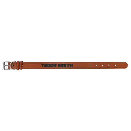 Medium 19" x 1" Laserable Leatherette Dog Collar