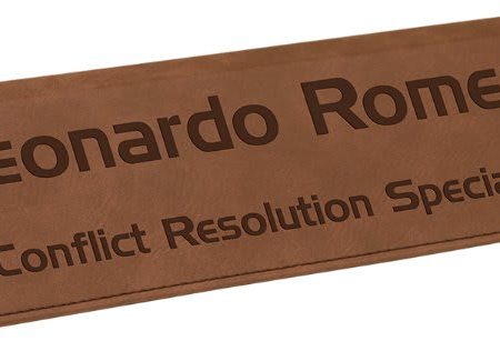 10 1/2" Laserable Leatherette Desk Wedge
