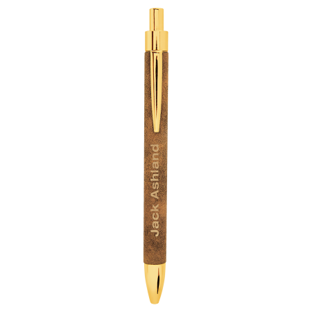 Rustic/Gold Laserable Leatherette Pen