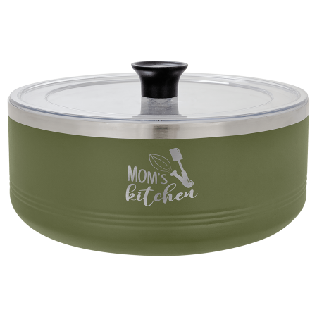 Polar Camel Olive Green 3 Quart Serving Bowl with Lid
