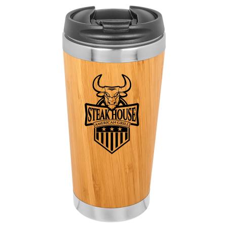 15 oz. Bamboo Stainless Steel Tumbler