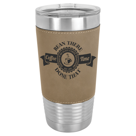 Polar Camel 20 oz. Leatherette Tumbler with Slider Lid