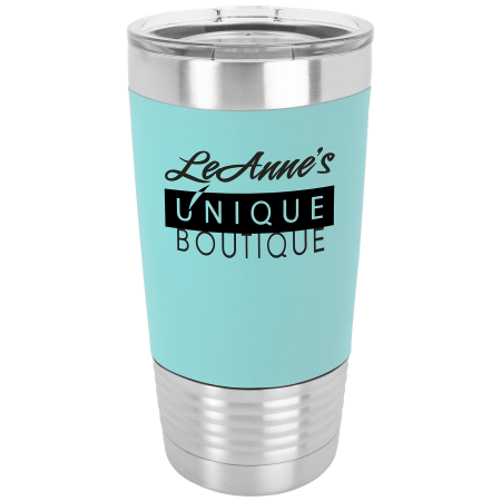 20 oz. Polar Camel Teal/Black Polar with Silicone Grip and Clear Lid