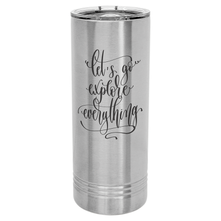 Polar Camel 22 oz. Skinny Tumbler with Slider Lid