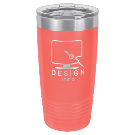 Polar Camel 20 oz. Coral Ringneck Tumbler with Logo Lid