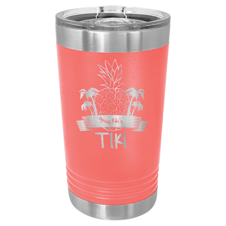 Polar Camel Coral 16 oz. Pint with Slider Lid
