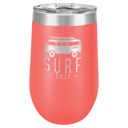 Polar Camel 16 oz. Coral Vacuum Insulated Stemless Tumbler with Lid