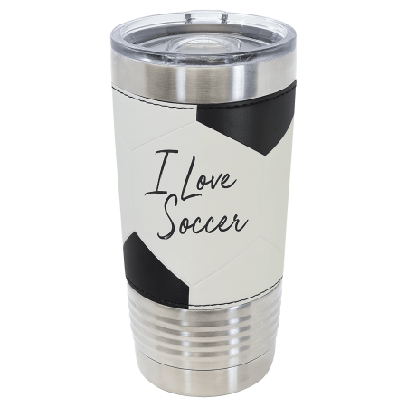 Polar Camel 20 oz. Leather Tumbler with Slider Lid