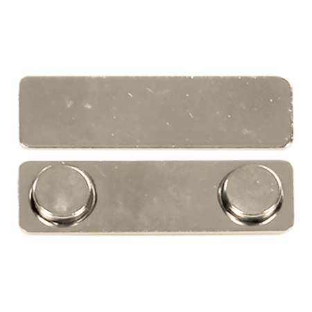 1 3/4" x 1/2" Metal 2-Post Magnet with Adhesive