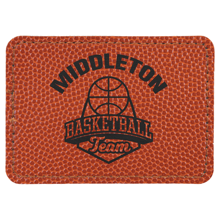 3 1/2" x 2 1/2" Laserable Leatherette Rectangle Patch with Kota Pro Adhesive