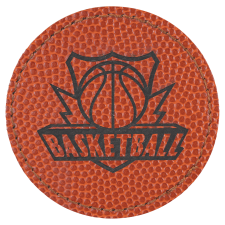 2 1/2" Laserable Leatherette Round Patch with Kota Pro Adhesive