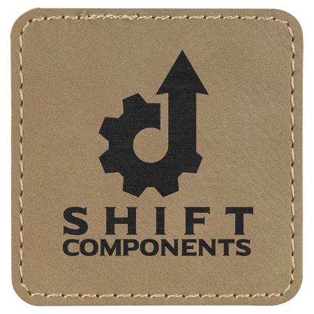 2 1/2" x 2 1/2" Square Laserable Leatherette Patch with Adhesive