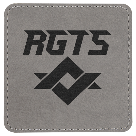 3" x 3" Square Laserable Leatherette Patch with Adhesive