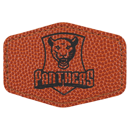 3" x 2" Laserable Leatherette Hex Patch with Kota Pro Adhesive