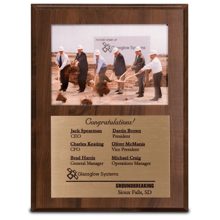 8" x 10" Cherry Finish Slide-In Frame Plaque with 6" x 4" Window
