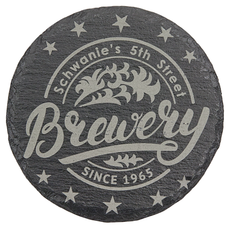 4" Round Slate Coaster