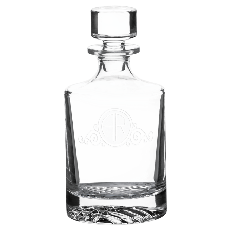 Polar Camel 850mL Round Glass Decanter in Black Gift Box with Printed Paper Sleeve