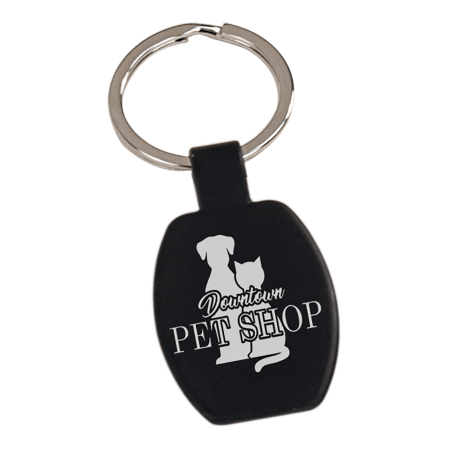 1 5/8" Laserable Rectangle Keychain