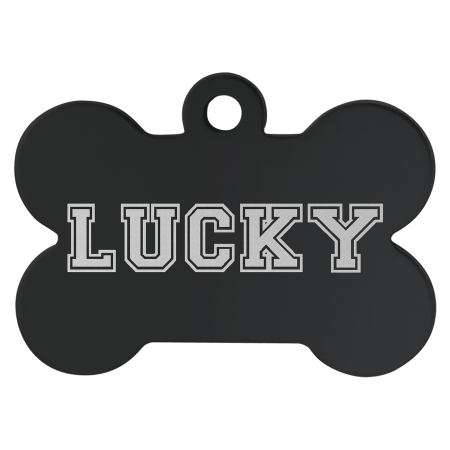 1 1/4" x 3/4" Laserable Anodized Aluminum Bone Pet Tag